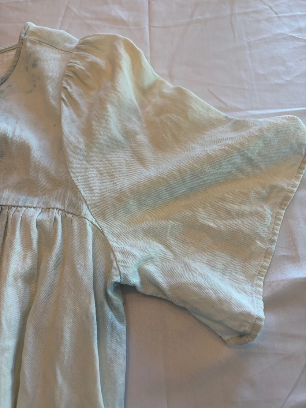 Old Navy Light Blue Tie-Dye Babydoll Dress - Picture 4 of 7